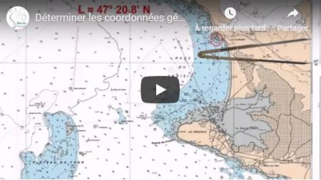 Cours de navigation : comment déterminer les coordonnées d'un point géographique sur une carte marine ?