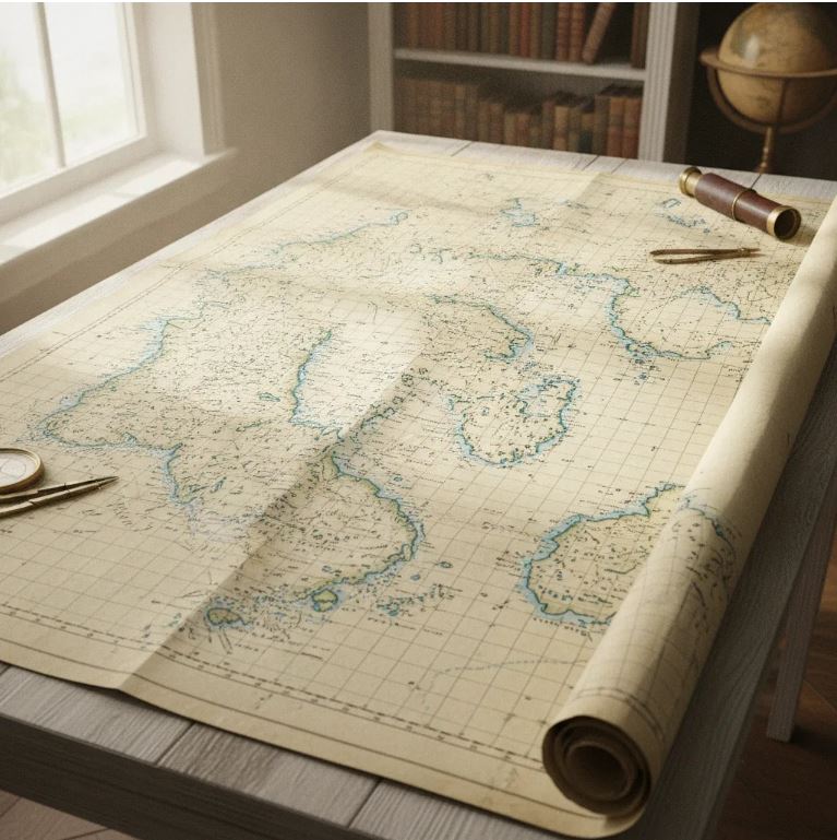 Carte marine pliée ou roulée, comment bien choisir ?