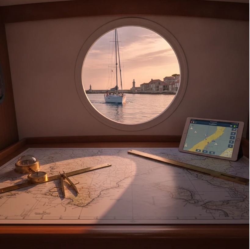 Navigation côtière carte marine en 7 étapes