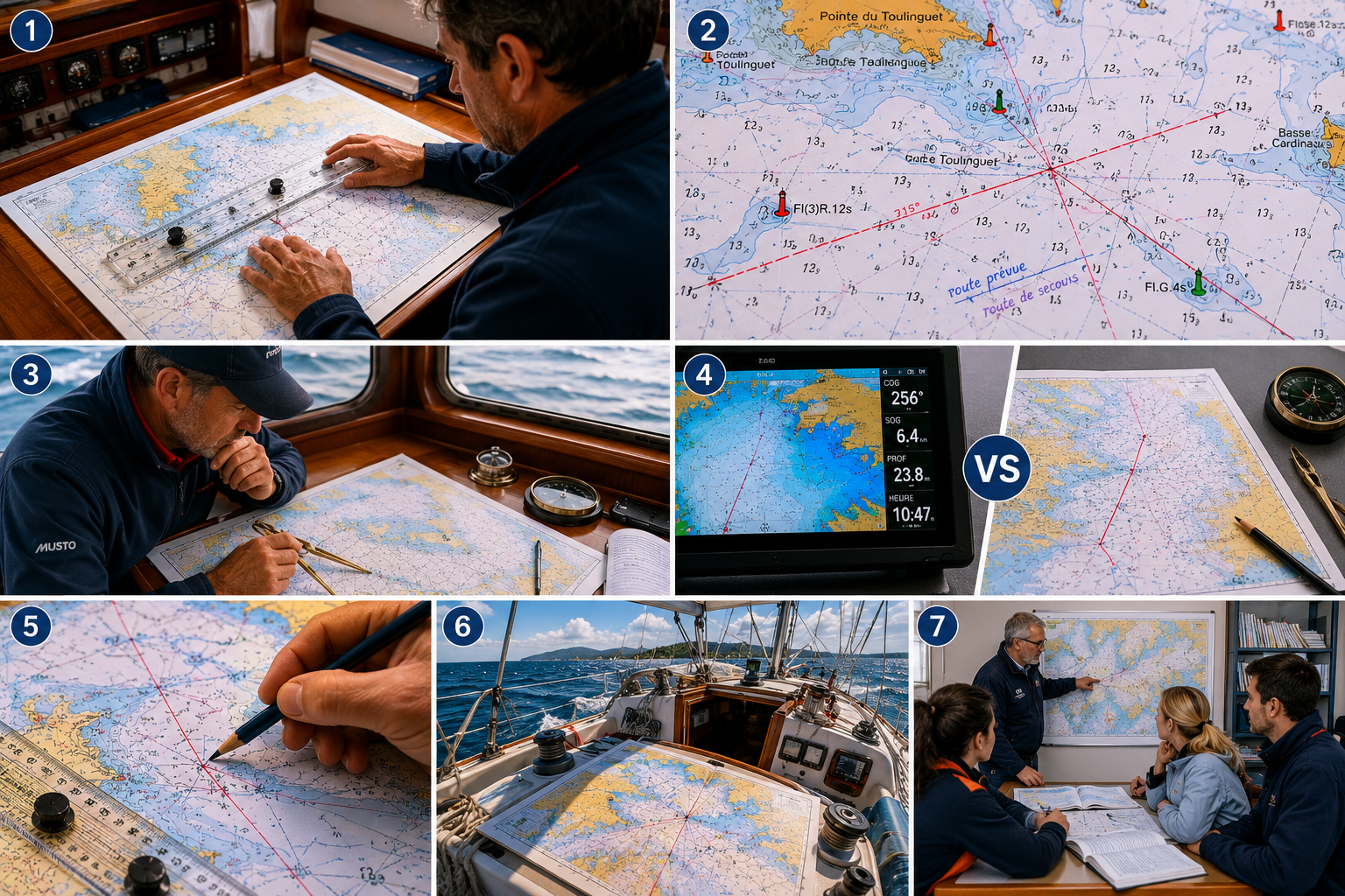 Comment utiliser une carte de navigation marine papier correctement ?