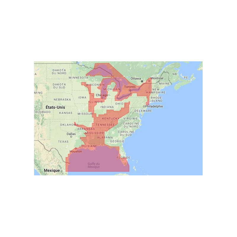 C-map M-NA-M023-MS Gulf of Mexico, great lakes and rivers