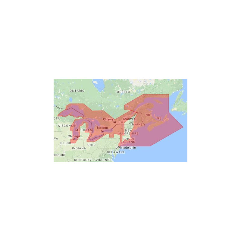 C-map M-NA-M026-MS Great lakes, north east Coast and Appr.