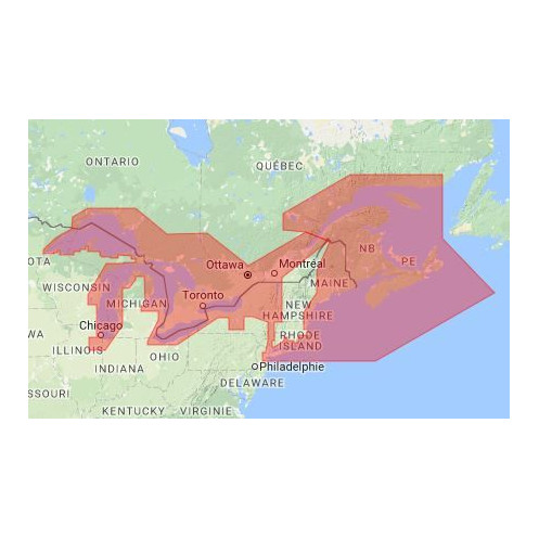 C-map M-NA-M026-MS Great lakes, north east Coast and Appr.