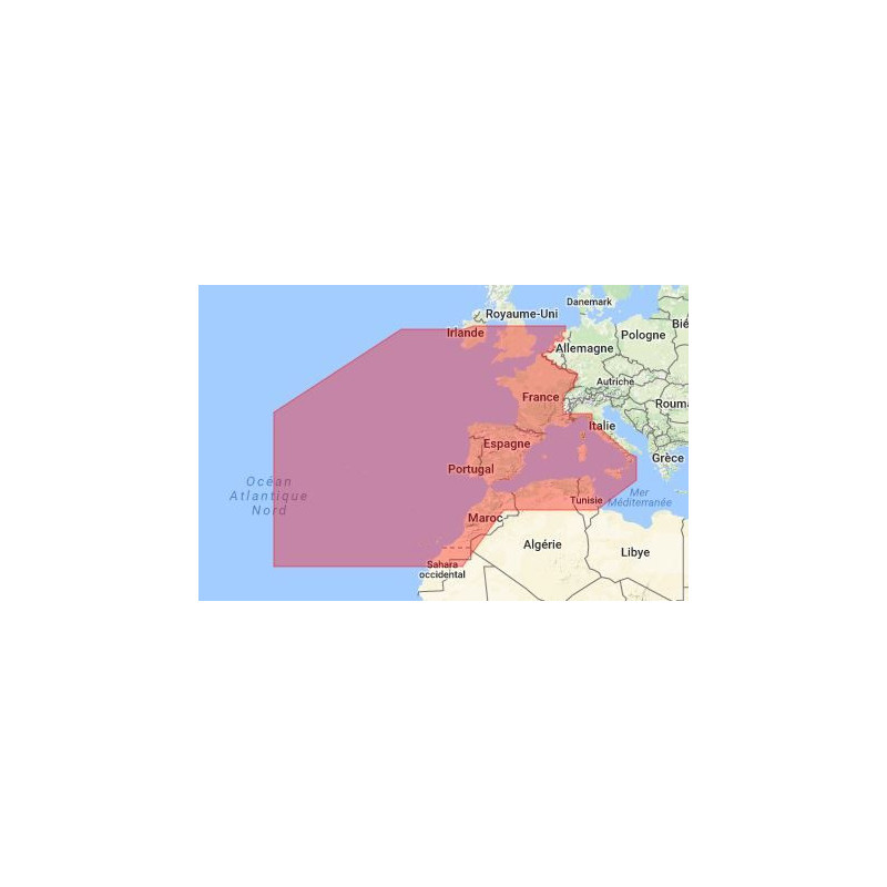 C-map M-EW-M010-MS West European coasts and west Mediterranean