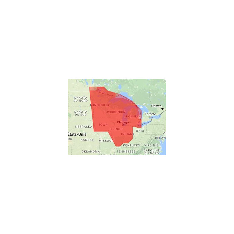 C-map M-NA-M043-MS US lakes: north central