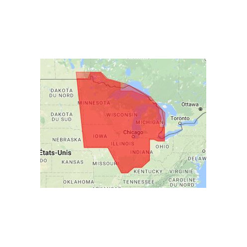 C-map M-NA-M043-MS US lakes: north central