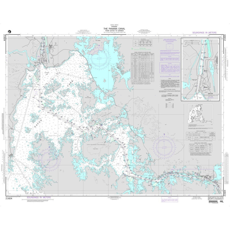 NGA - 21604 - The Panama Canal from Gatun to Gamboa - Plan: Gatun