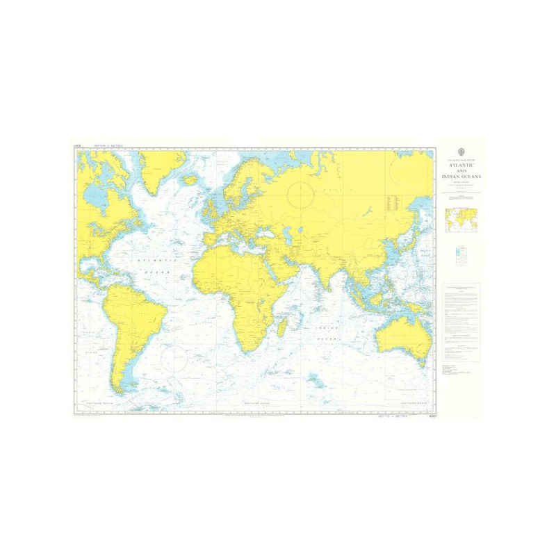 Admiralty - 4001 - A Planning Chart for the Atlantic and Indian Oceans