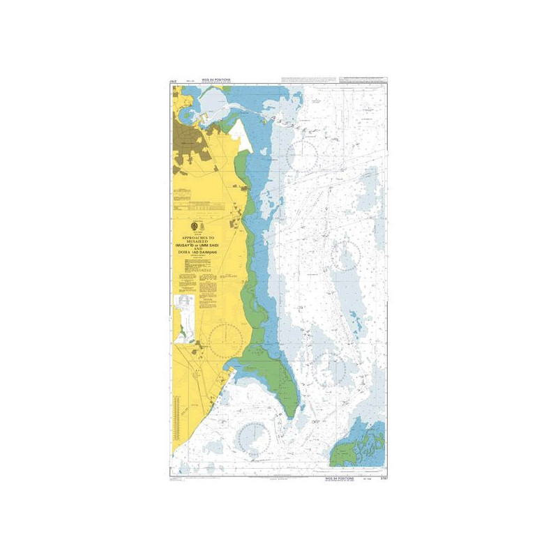 Admiralty - 3787 - Approaches to Mesaieed (Musay `id or Umm Said) Hamad Port and Doha (Ad Dawhah)