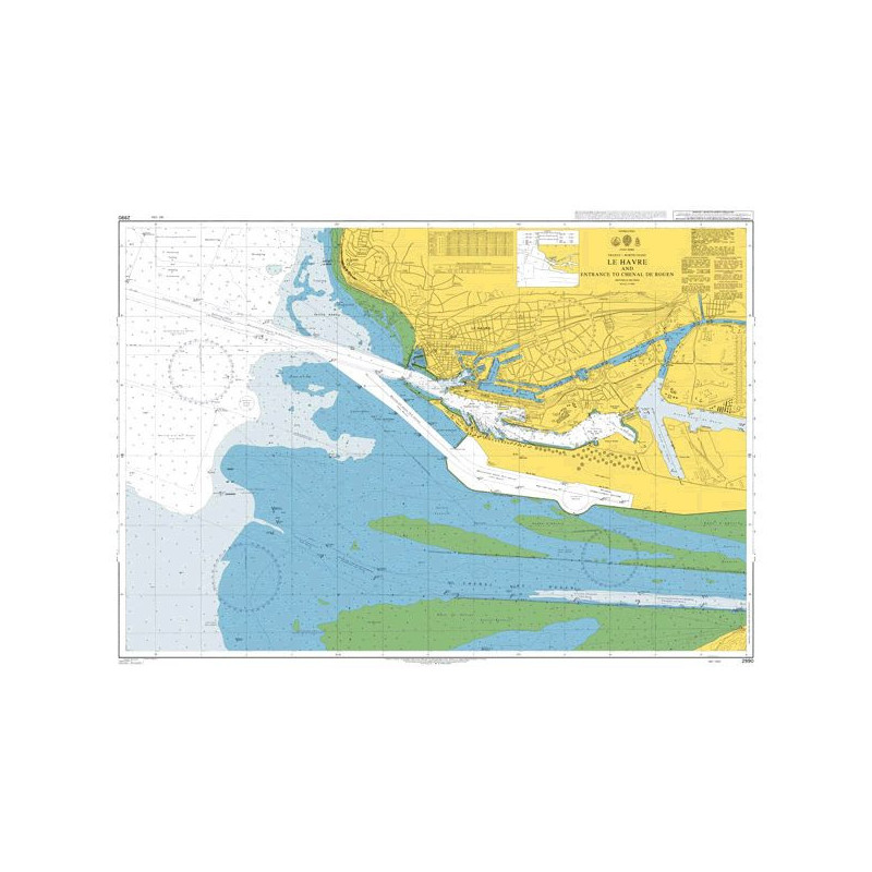 Admiralty - 2990 - Le Havre and entrance to Chenal de Rouen