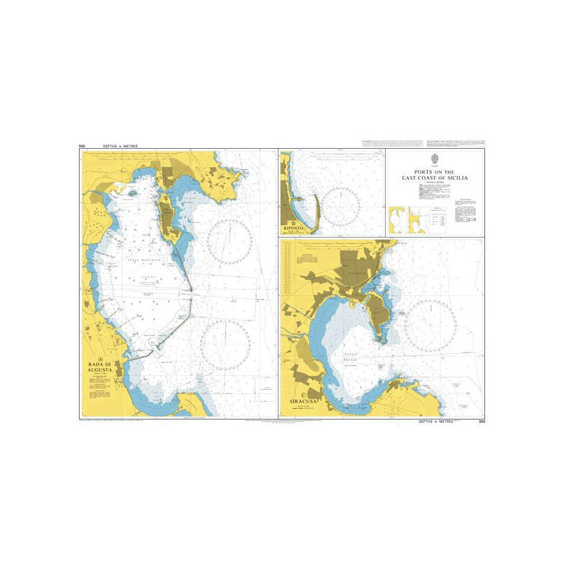 Admiralty - 966 - Ports on the East Coast of Sicilia