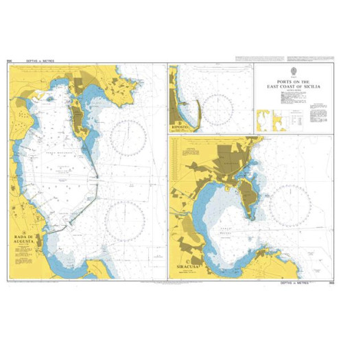 Admiralty - 966 - Ports on the East Coast of Sicilia