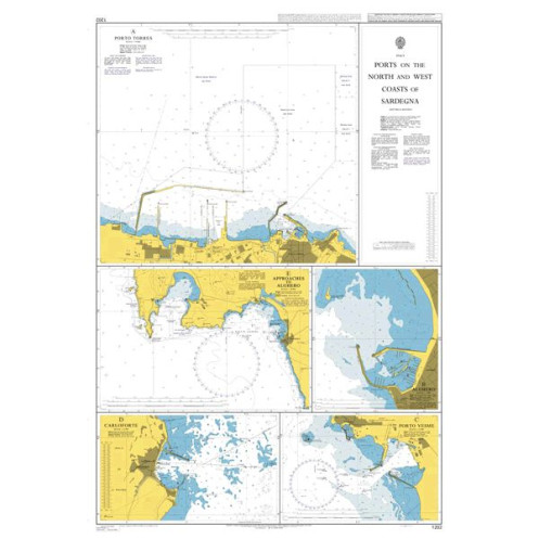 Admiralty - 1202 - Ports on the North and West Coasts of Sardegna