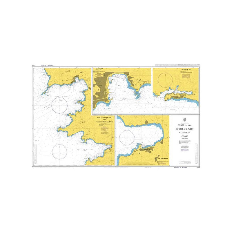 Admiralty - 1424 - Ports on the South and West Coasts of Corse