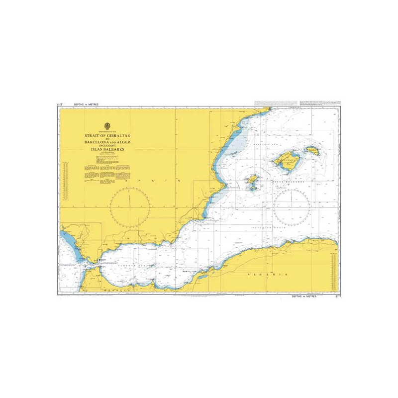 Admiralty - 2717 - Strait of Gibraltar to Barcelona and Alger including Islas Baleares