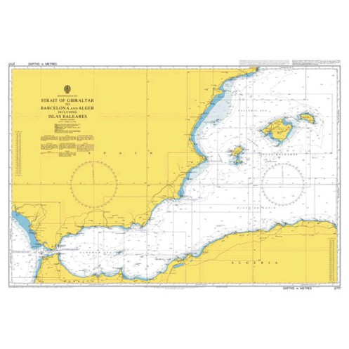 Admiralty - 2717 - Strait of Gibraltar to Barcelona and Alger including Islas Baleares