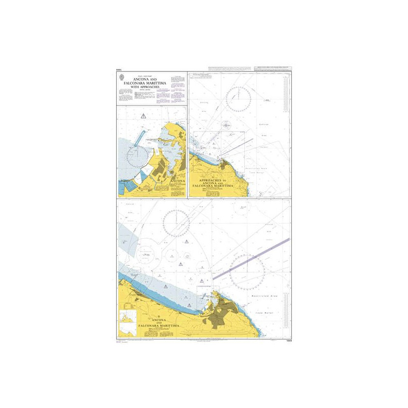 Admiralty - 1444 - Ancona and Falconara Marittima with Approaches