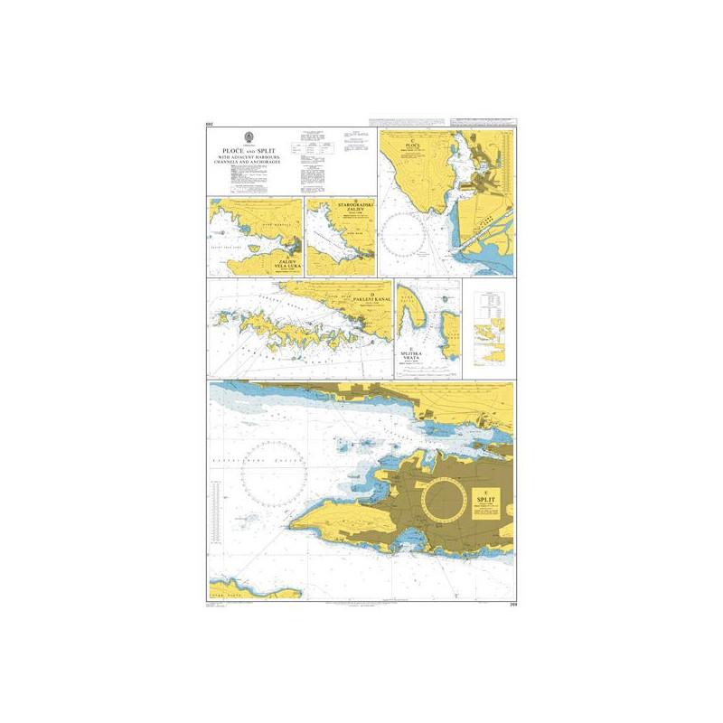 Admiralty - 269 - Ploce and Split with Adjacent Harbours, Channels and Anchorages