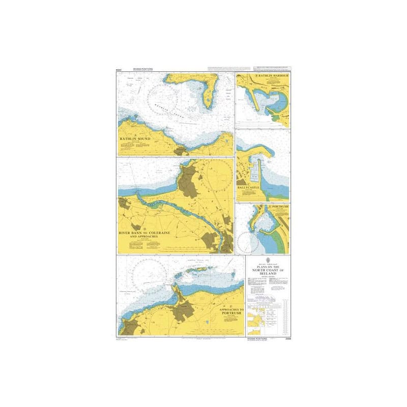 Admiralty - 2494 - Plans on the North Coast of Ireland