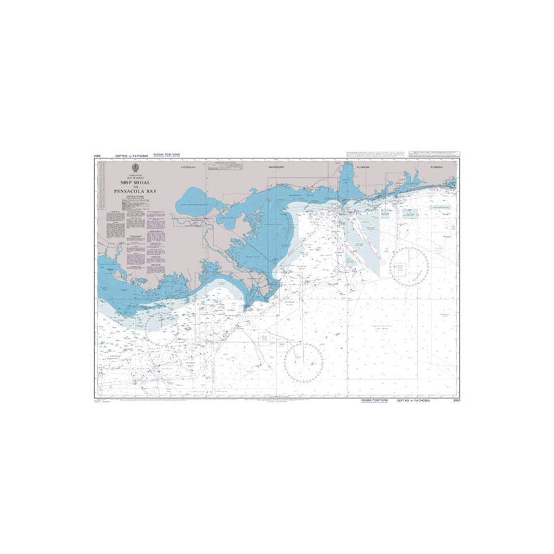Admiralty - 3851 - Ship Shoal to Pensacola Bay