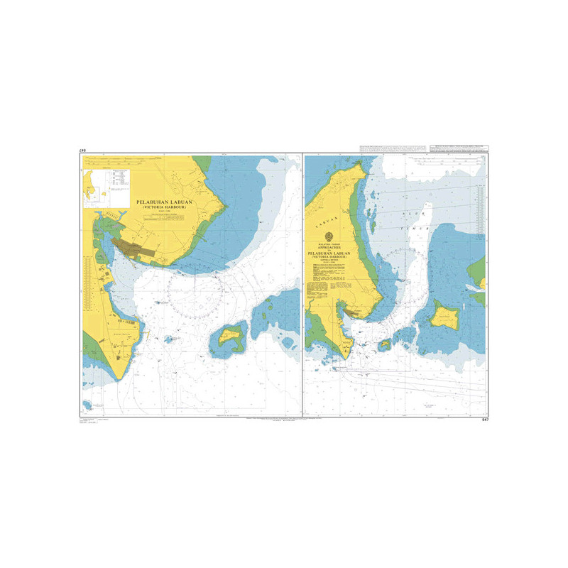 Admiralty - 947 - Approaches To Pelabuhan Labuan (Victoria Harbour)