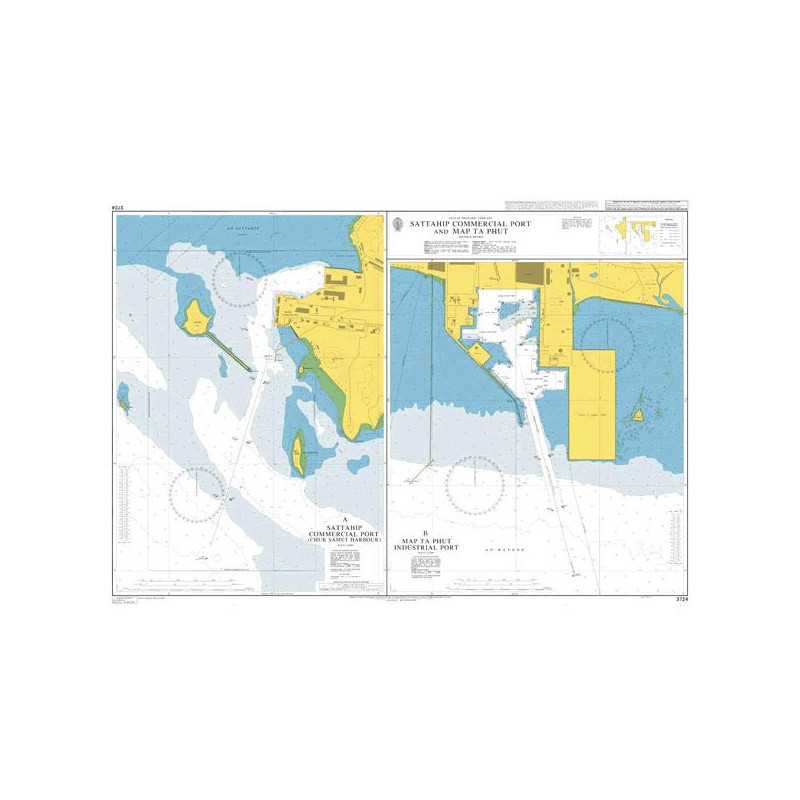 Admiralty - 3724 - Sattahip Commercial Port and chart Ta Phut Industrial Port
