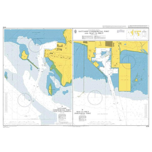 Admiralty - 3724 - Sattahip Commercial Port and chart Ta Phut Industrial Port