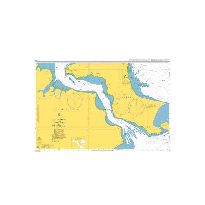 Admiralty - 3471 - Selat Bangka and Approaches to Sungai Palembang and Pangkalbalam