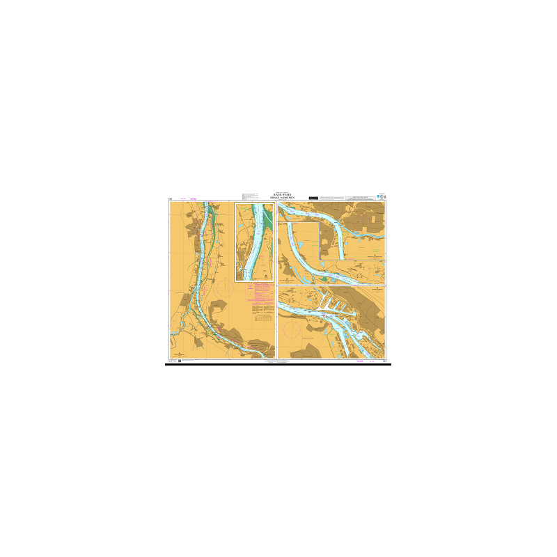 Dutch Hydrographic Office - DE5 - River Weser, Brake to Bremen
