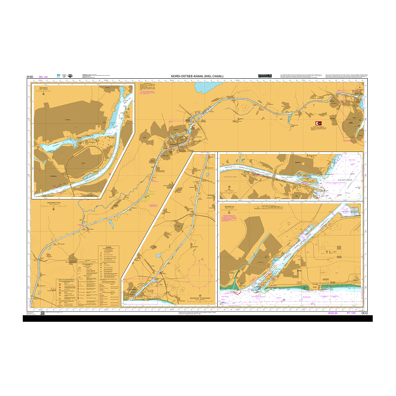DHO - DE42 - carte marine - Canal de Kiel