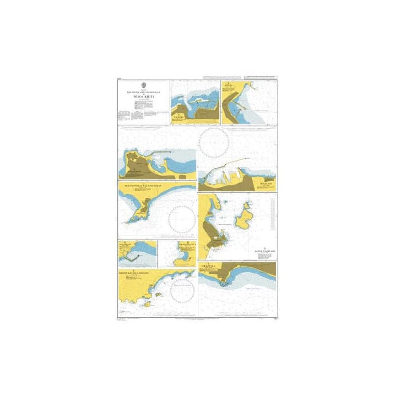 Admiralty - 1707 - Harbours and Anchorages in Nisos Kriti