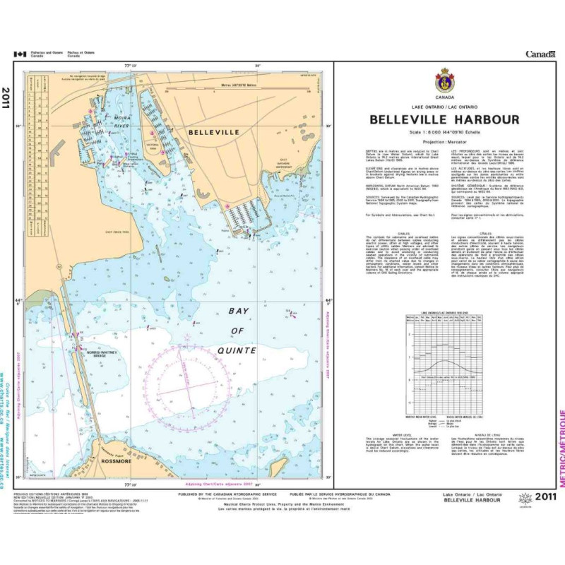 Service Hydrographique du Canada - 2011 - Belleville Harbour