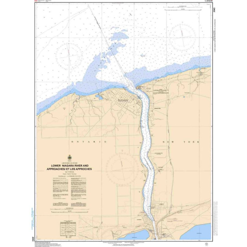 Service Hydrographique du Canada - 2043 - Lower Niagara River and approaches / et les approches