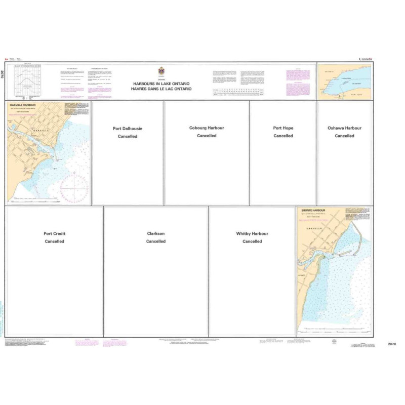 Service Hydrographique du Canada - 2070 - Harbours in Lake Ontario/Havres dans le lac Ontario