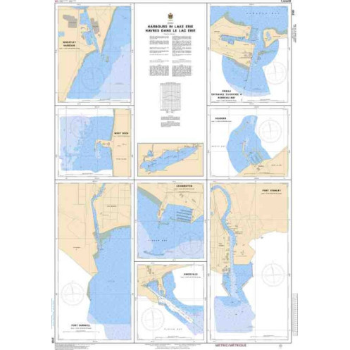 Service Hydrographique du Canada - 2181 - Harbours in Lake Erie/Havres dans le lac Érié