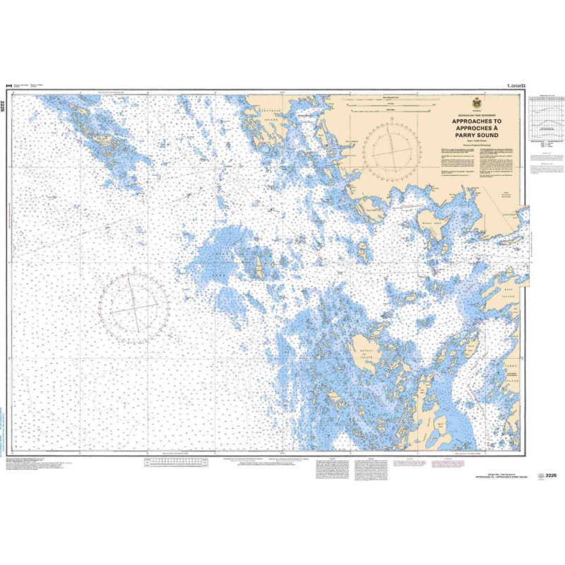 Service Hydrographique du Canada - 2225 - Approaches to/Approches à Parry Sound