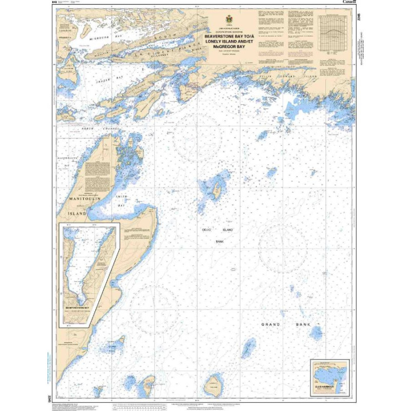 Service Hydrographique du Canada - 2245 - Beaverstone Bay to/à Lonely Island and/et McGregor Bay