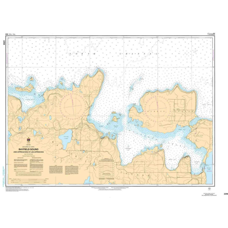 Service Hydrographique du Canada - 2258 - Bayfield Sound and Approaches/et les approches