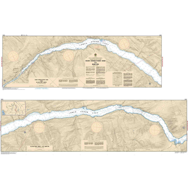 Service Hydrographique du Canada - 3056 - Hugh Keenleyside Dam to/à Burton