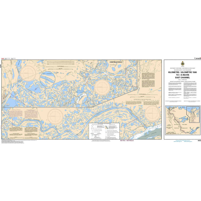Service Hydrographique du Canada - 6432 - Kilometre/Kilomètre 1500 to/à Inuvik East Channel