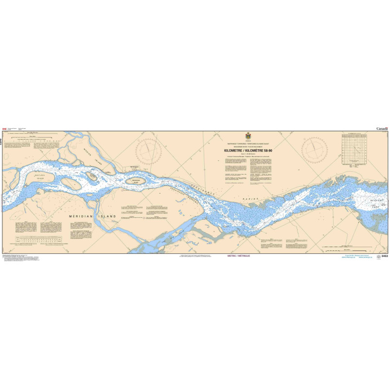 Service Hydrographique du Canada - 6453 - Mackenzie River / Fleuve Mackenzie (Kilometre / Kilomètre 58-90)