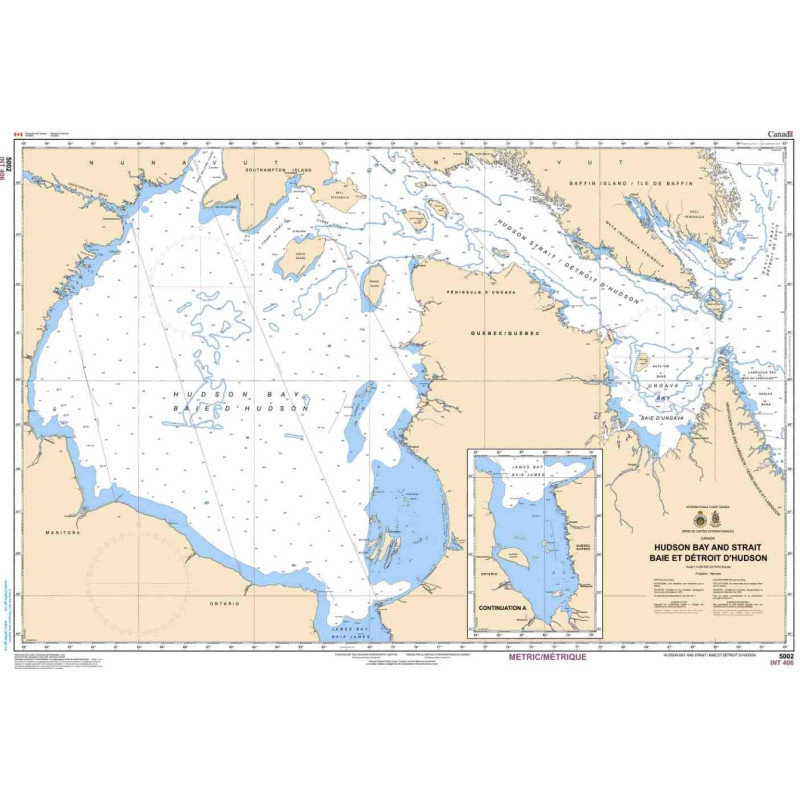 Service Hydrographique du Canada - 5002 - Hudson Strait and Bay/Baie et Détroit D'Hudson