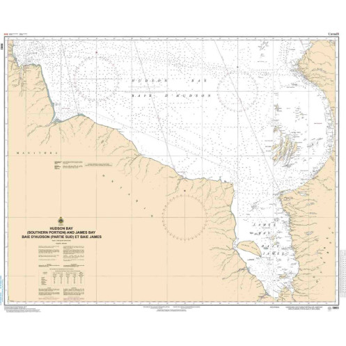 Service Hydrographique du Canada - 5003 - Hudson Bay (Southern Portion) and James Bay/Baie D'Hudson (Partie Sud) et Baie James