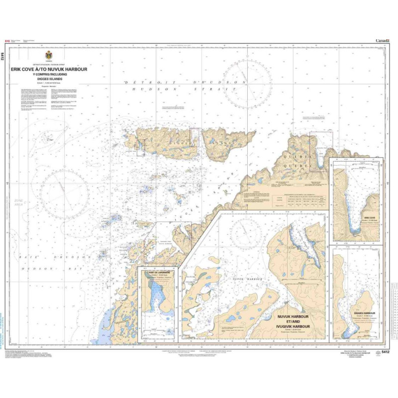 Service Hydrographique du Canada - 5412 - Erik Cove to/à Nuvuk Harbour including/y compris Digges Islands