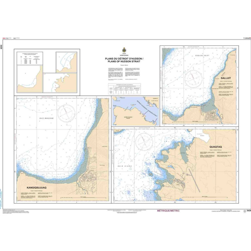 Service Hydrographique du Canada - 5429 - Plans du Détroit D'Hudson/Plans of Hudson Strait