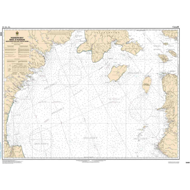 Service Hydrographique du Canada - 5449 - Hudson Bay Baie d'Hudson, Northern Portion/Partie nord