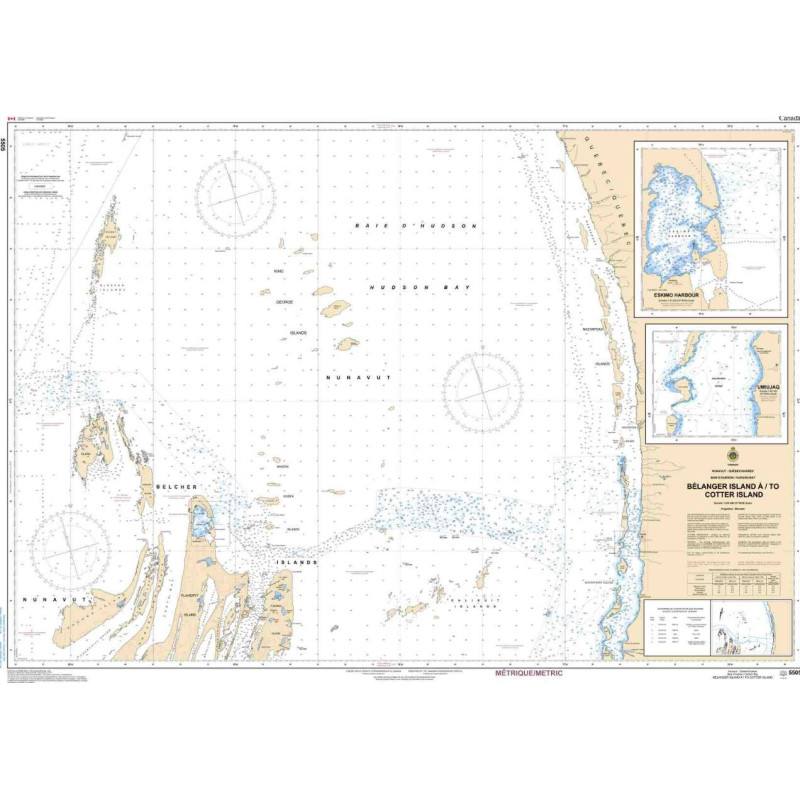 Service Hydrographique du Canada - 5505 - Bélanger Island à/to Cotter Island