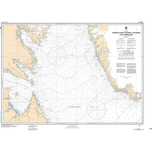 Service Hydrographique du Canada - 7011 - Hudson Strait/Détroit D'Hudson to/à Groenland