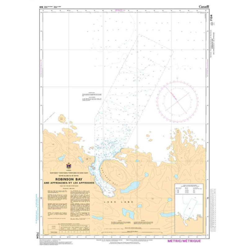 Service Hydrographique du Canada - 7134 - Robinson Bay and Approaches/et les Approches
