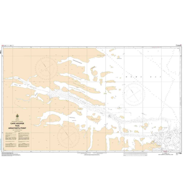 Service Hydrographique du Canada - 7194 - Cape Hooper to/à Arguyartu Point Including/y compris Ekalugad Fiord